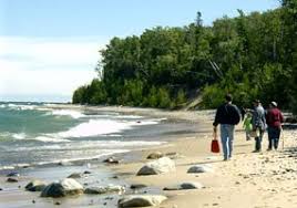 The campground's 37 sites are located on a sandy bluff above lake superior's twelvemile beach. Scenic Sites Pictured Rocks National Lakeshore U S National Park Service
