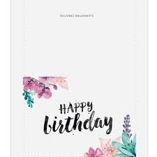 Printable Birthday Card For Her Happy Birthday Cards Printable Birthday Card Printable Watercolor Birthday Cards