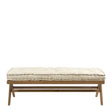 Banc coffre à grand montréal. Banc Mena Et Matelas En Lin Ecru