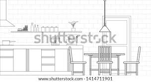 It was made to look like it was done with color pencil. Interior Elevation Drawing At Getdrawings Free Download