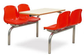 Fantastic Four Person Fast Food Seating Seating Furniture Canteen