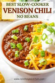 Best Slow Cooker Venison Deer Chili No Beans In 2021 Slow Cooker Venison Slow Cooker Venison Chili Best Slow Cooker