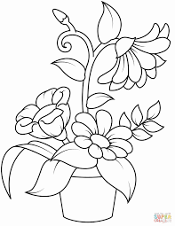Free Printable Coloring Pages Flowers Awesome Flowerpot Coloring Page Flower Coloring Pages Printable Flower Coloring Pages Flower Drawing