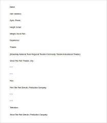 Our website was created for the on the website you will find samples as well as cv templates and models that can be downloaded free of. 10 Theatre Resume Templates Pdf Doc Free Premium Templates