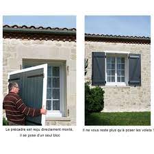 Volet battant sur mesure aluminium et pvc. Precadre Alu Pour Volets Battants Alu Pvc Et Bois A 2 Vantaux