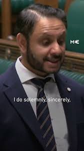 Newly elected independent MP Shockat Adam swears in at House of Commons