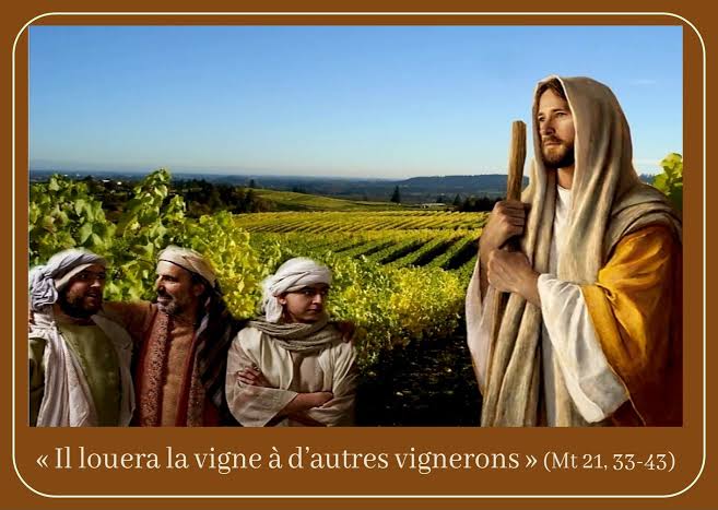 Évangile de Jésus-Christ selon saint Matthieu 21,33-43.45-46 En ce temps-là, Jésus disait aux grands prêtres et aux anciens du peuple : « Écoutez cette parabole : Un homme était propriétaire d'un domaine ;
