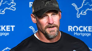 Lions' Coach Dan Campbell Is True Blue, Right Down To His Kneecaps