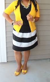 Black And White Striped Skirt Outfit Ideas Black And White Stripes With Yellow My Sunday Style White Striped Skirt Sunday Style Modest Outfits