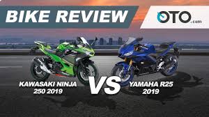 Pasaran harga motor ninja krr bekas lengkap 2018. Kawasaki Ninja 250 2019 Vs Yamaha R25 2019 Bike Review Pilih Yang Mana Oto Com Youtube