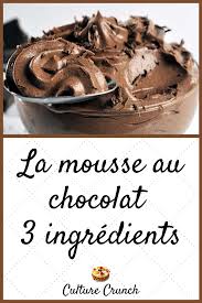 Mousse Au Chocolat Minute A 3 Ingredients La Recette Facile Recette Mousse Au Chocolat Mousse Au Chocolat Legere