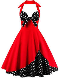 Amazon Com Women Vintage Floral Print Halter Cocktail 1950s Retro Rockabilly Swing Dre In 2020 Vintage Polka Dot Dress Polka Dot Cocktail Dresses Retro Cocktail Dress