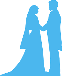 A bride and groom wedding couple in silh. Bride And Groom Silhouette Free Vector Silhouettes Creazilla