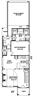 You're not waiting on an architect to draw up your plans, and you're not spending time going back and forth on tweaks, consults, and changes. Narrow Lot House Plans Rear Garage Design House Plans 141500