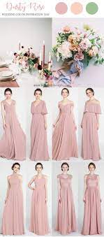 Long Short Bridesmaid Dresses 79 149 Size 0 30 And 50 Colors Dusty Rose Wedding Colors Old Rose Wedding Bridesmaid Dress Color Schemes