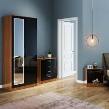High Gloss Bedroom Furniture Set 3 Pcs Wardrobe Chest Of Drawers Bedside Tables Modern Bedroom Furniture Sets Traditional Bedroom Furniture Bedroom Furniture Sets