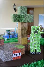Boy S Minecraft Themed 9th Birthday Party Minecraft Party Decorations Minecraft Birthday Minecraft Birthday Party