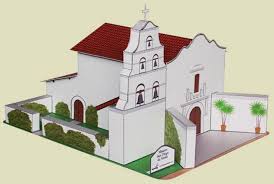 Mission san diego de alcalá. Papermau Mission Basilica San Diego Paper Model By Mission Basilica San Diego De Alcala