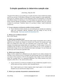 5 Simple Questions To Determin Sample Size