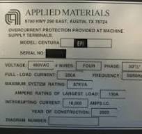 AMAT / APPLIED MATERIALS Centura 5200 Epi Reactor used for ...