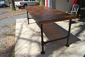 I recently converted my old desk into a standing desk. Industrial Desk Build Casey Godlove Industrial Desk Industrial Livingroom Industrial Interior