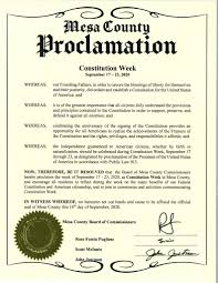 This means that all powers of the government are centralized in one government that is central government. Mesa County News Celebrate Constitution Week