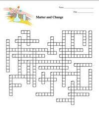 Matter And Change Crossword Puzzle Crossword Puzzle Physical Science Crossword