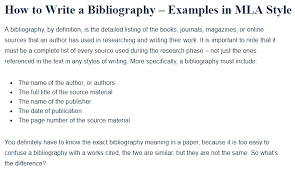 How To Write A Bibliography Examples In Mla Style A Research Guide For Students What do the different parts tell us about the entry? a bibliography examples in mla style