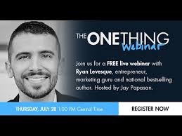 The ONE Thing Webinar Series