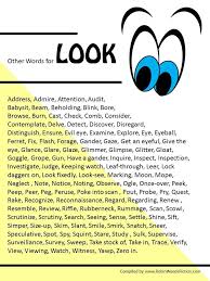Writing Resource Other Words For Look Writing Words Book Writing Tips Writing