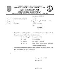 Demikianlah surat undangan ini kami sampaikan serta kami mengharap segenap waktu luang saudara untuk menghadiri rapat terkait. Contoh Undangan Rapat Komite Sekolah Gambaran