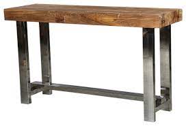 We did not find results for: Modern Industrial Teak Wood Polished Steel Hall Console Table Industrial Console Tables By Sierra Living Concepts Houzz