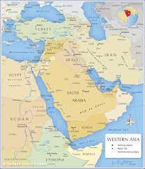 Maps of israel showing the changing contours of states and borders along with the evolution of israel and the modern middle east. Map Of Countries In Western Asia And The Middle East Nations Online Project