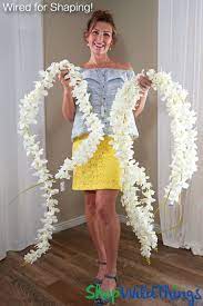 Plumeria Frangipani Silk Flower Garland Cream 7 Long Bendable Wire Flower Garlands Floral Garland Silk Flowers