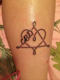 The Three Points On The Triangle Stand For The Birth Family The Adoptive Family And The Child With Th Adoption Tattoo Monogram Tattoo Adoption Symbol Tattoo