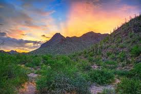 It is the second largest city in arizona, with a population of 520. Sunset Over The Tucson Mountains Arizona Photograph By Chance Kafka