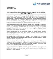 Akta industri perkhidmatan air (ipa). Air Selangor Auf Twitter Siaran Media Notis Gangguan Bekalan Air Berjadual Di Wilayah Sepang Dan Kuala Langat