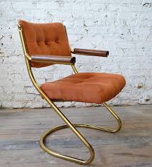 Mid Century Modern Chromcraft Brass Cantilever Dining Chairs Cantilever Dining Chair Interior Deco Deco Furniture