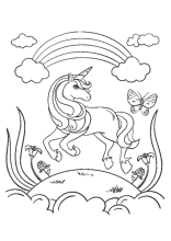 Ein fabeltier, das wie alle lieben. Ausmalbild Einhorn Fabelwesen Einhorner Unicorn