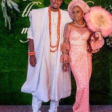 Maybe you would like to learn more about one of these? On The Day Deolabride Adesuwa Belo Osagie In Our Komole Iro And Buba In A Peach Bellini Embellished Tulle African Fashion African Dress Aso Ebi Lace Styles