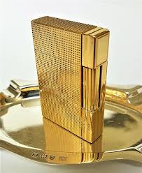 S T Dupont Lighter Gold Diamond Head Gatsby Rare Excellent Dupont Lighter Gold Gold Diamond