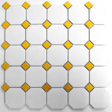 Suitable for indoor and outdoor use and across walls and floors. Blanco Nero Octagon Matt Gloss 30cm X 30cm Mosaic Tile