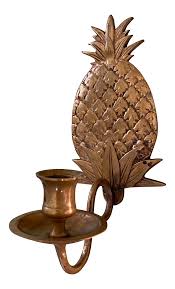Maybe you would like to learn more about one of these? Vintage Brass Pineapple Wall Sconce Candle Holder Chairish