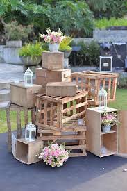 Used together, these rustic wedding party supplies create a dreamy pastoral mood for your bridal shower or wedding brunch. 36 Rustic Wooden Crates Wedding Ideas Wedding Forward Wooden Crates Wedding Rustic Wedding Decor Crate Decor