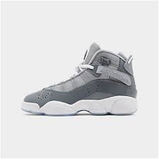 Jordan Retro 12s Black And White Nike Jordan Boys Big Kids 6 Rings Basketball Shoes In Grey Modesens Air Jordans Retro Jordan Retro 12 Jordan Retro