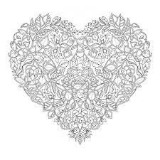 enchanted forest valentines colouring coloriage coeur coloriage coloriage mandala