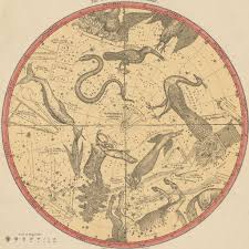 The Constellations For Each Month Of The Year Atlas Of The Heavens Elijah Burritt 1856 Constellation Chart Constellation Map Star Map Constellations