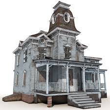 3d Model Haunted House Haunted House House Sketch Building