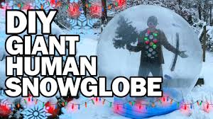 Inside i found a tutorial for making a wintry snow globe. Diy Giant Human Snow Globe Man Vs Madness Youtube