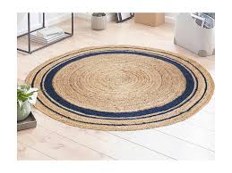 Bis zu 50% reduziert teppich rund & rundteppich online kaufen bei otto › top marken kauf auf rechnung ratenkauf möglich jetzt bestellen! Teppich Rund Bhopal Jute D 150 Cm Holzfarben Blau